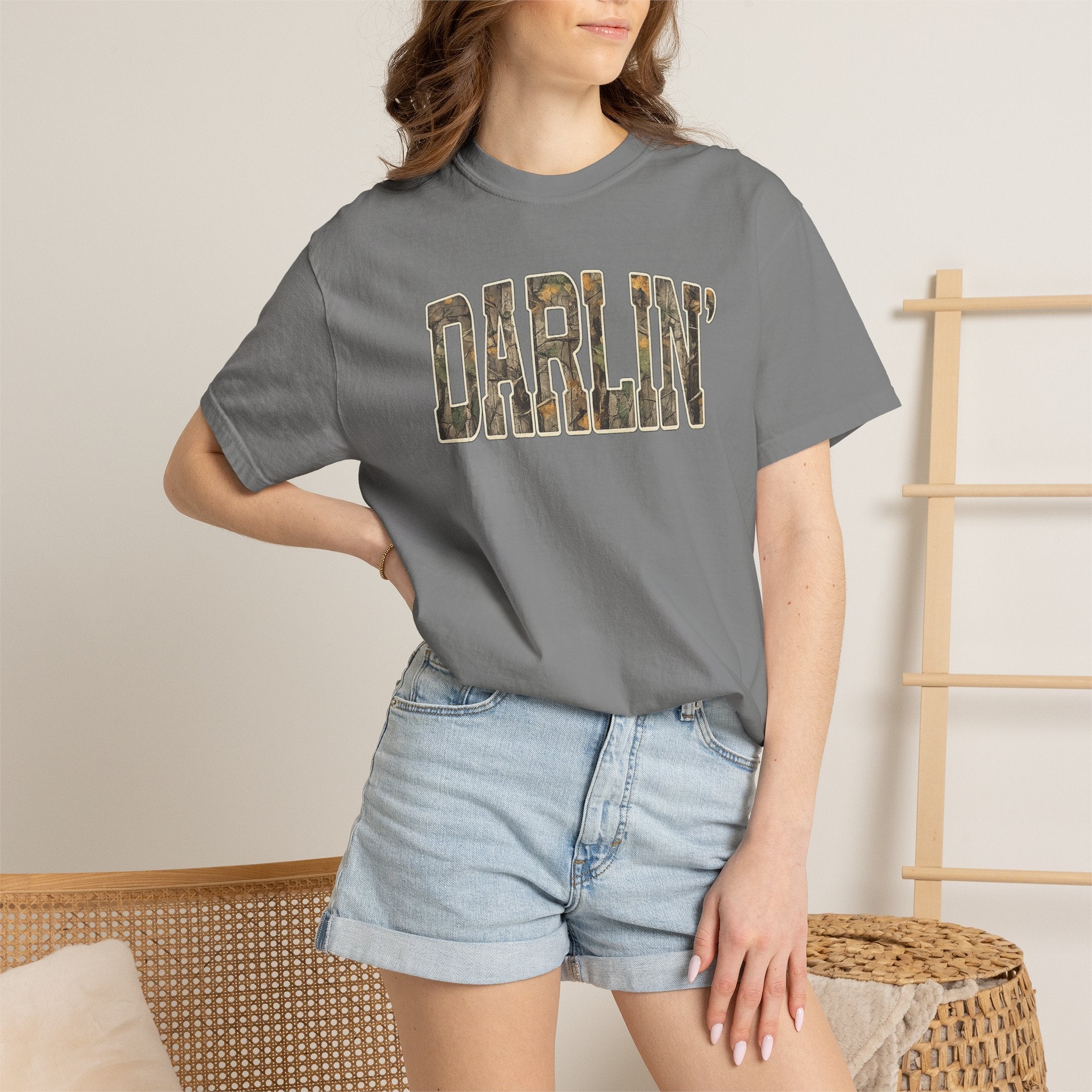 Darlin' Camo Lettering T-Shirt
