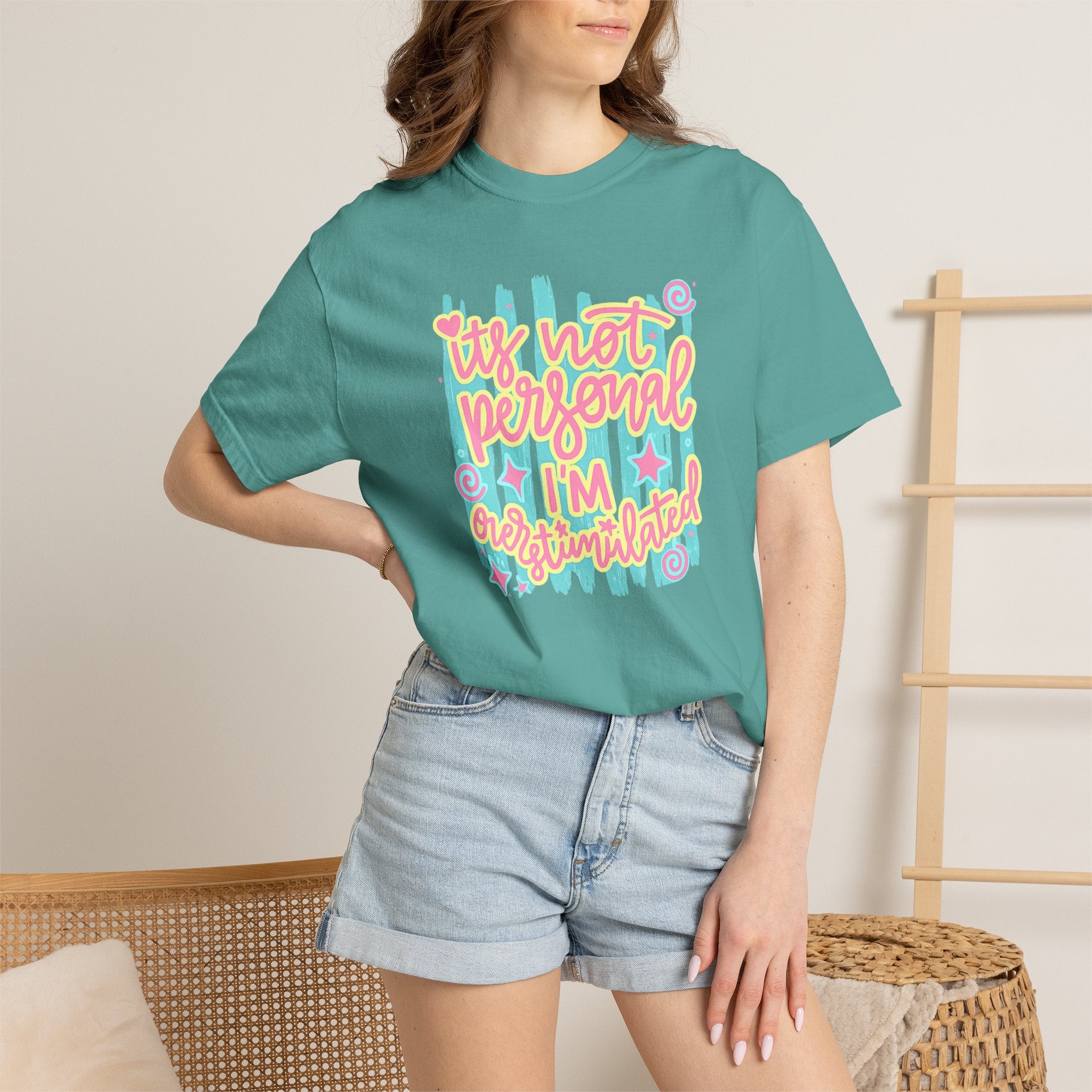 It’s Not Personal I’m Overstimulated T-Shirt — Pastel Tee