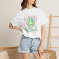 Kind Bee T-Shirt — Pastel Bee Graphic Tee with "Kind" Script