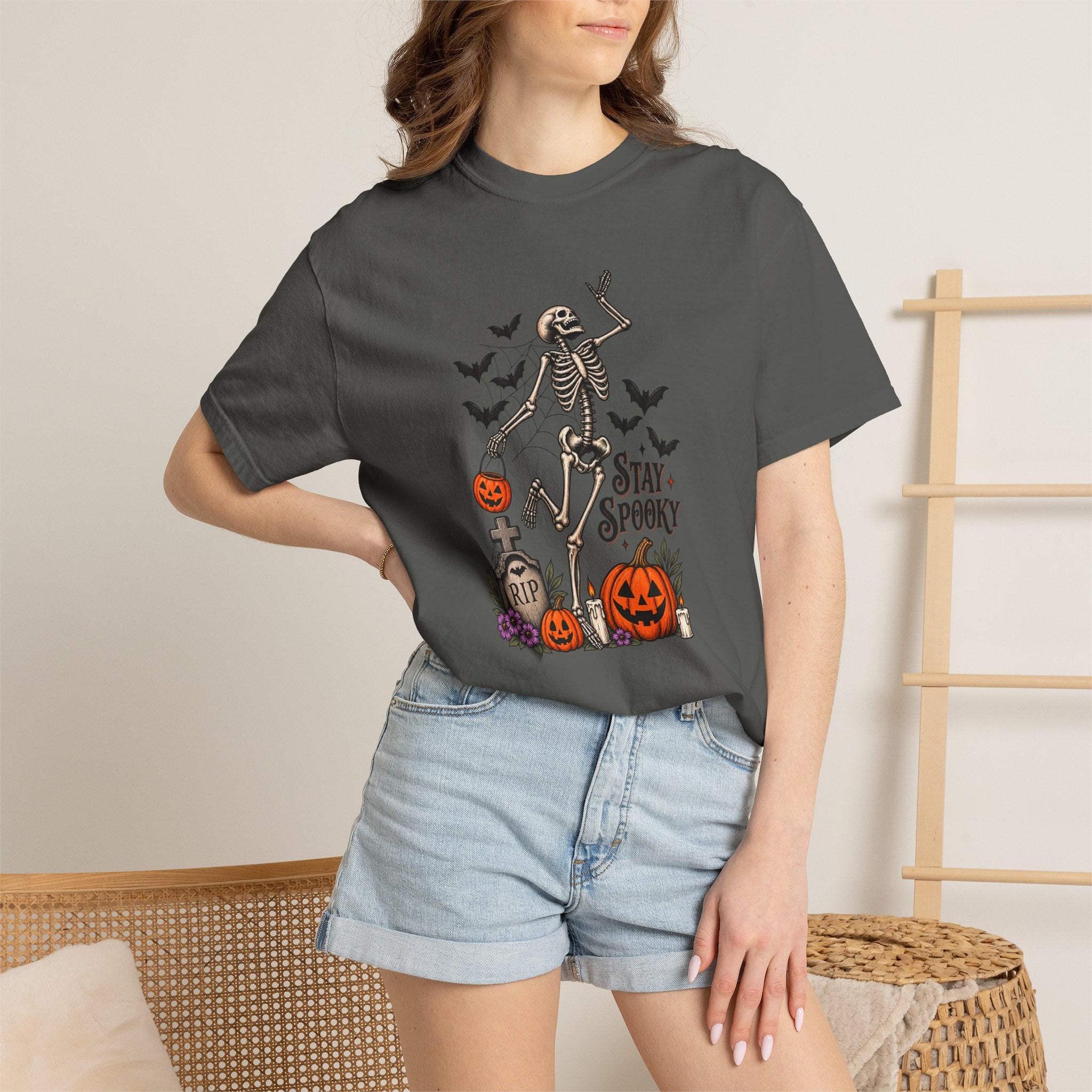 Halloween Skeleton 'Stay Spooky' T-Shirt
