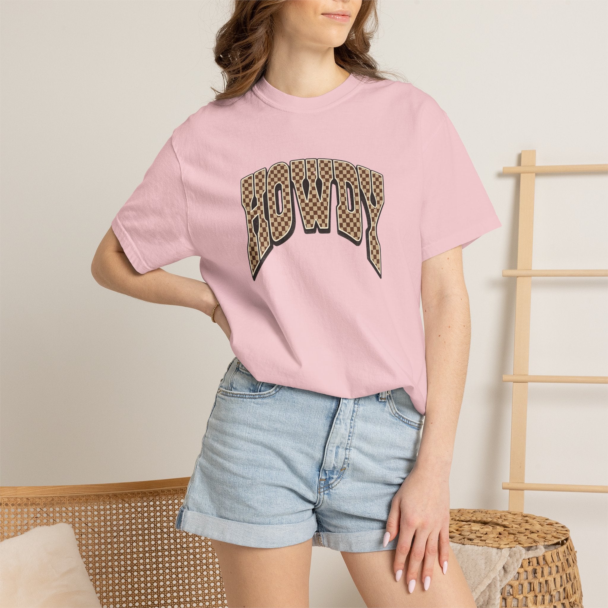 Howdy Checkerboard Graphic T-Shirt