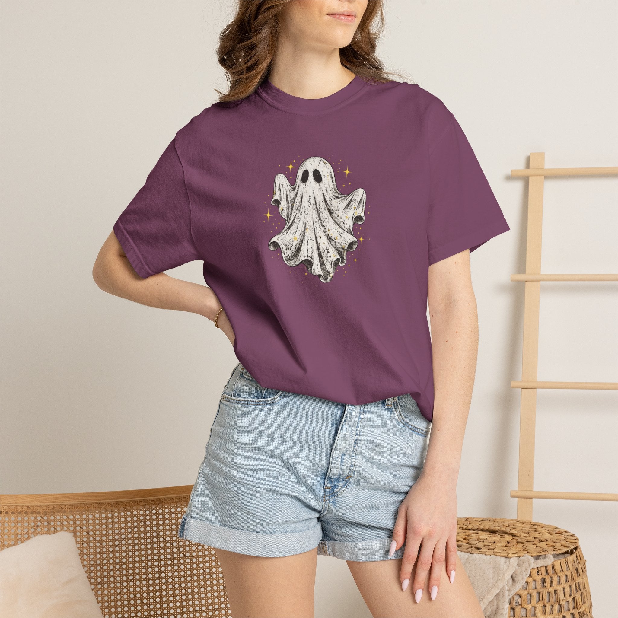 Ghost Illustration T-Shirt — Cute Vintage Halloween Tee