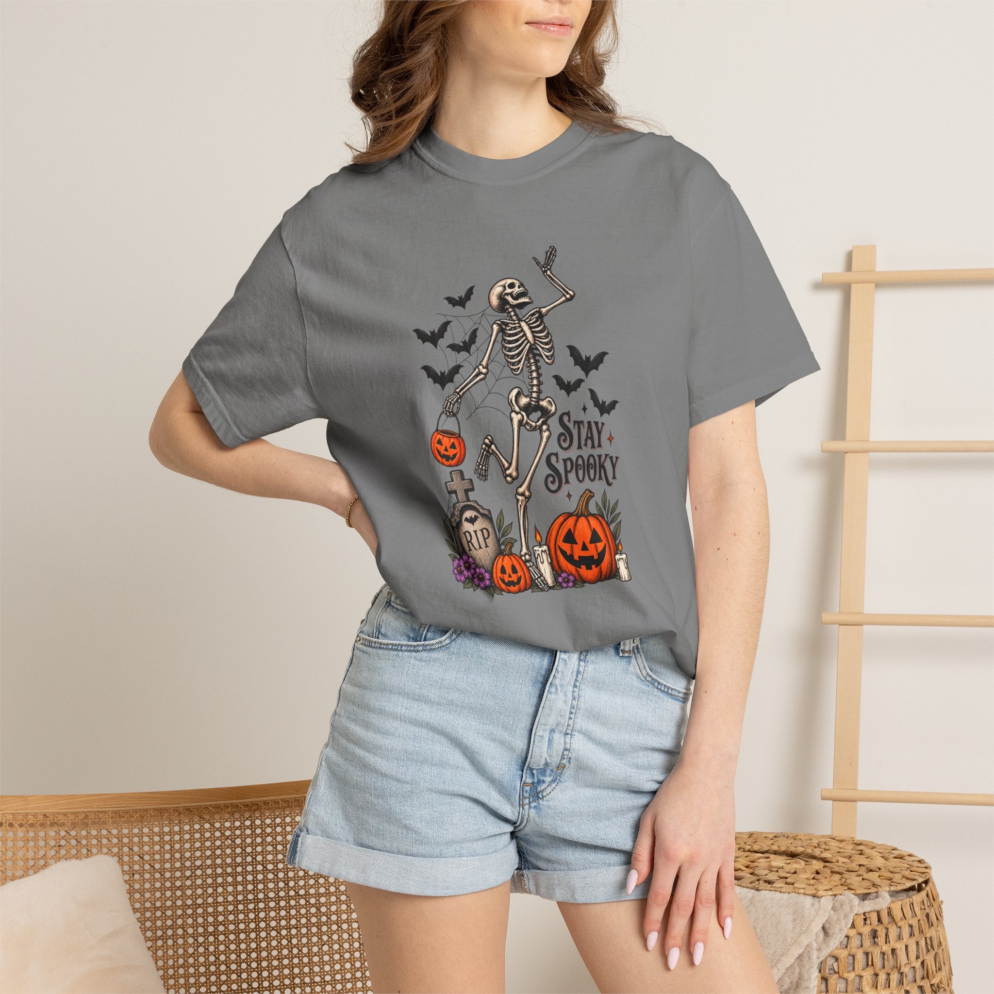 Halloween Skeleton 'Stay Spooky' T-Shirt
