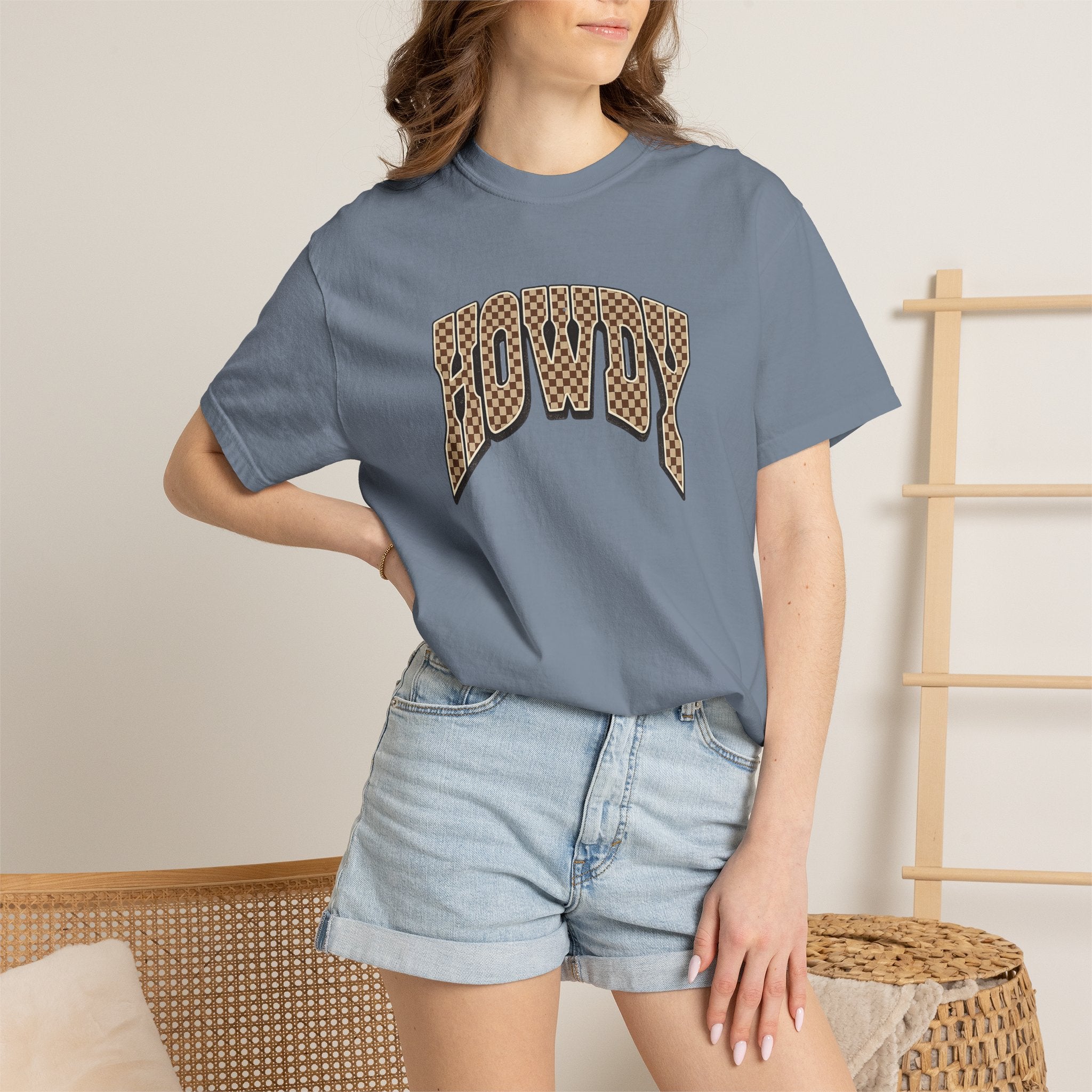 Howdy Checkerboard Graphic T-Shirt