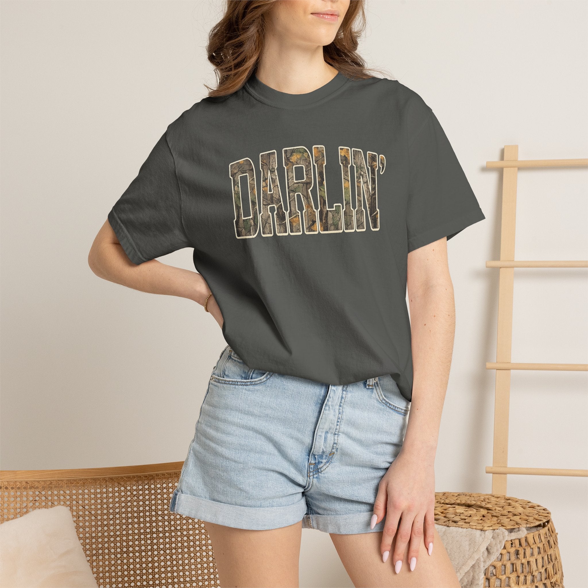Darlin' Camo Lettering T-Shirt