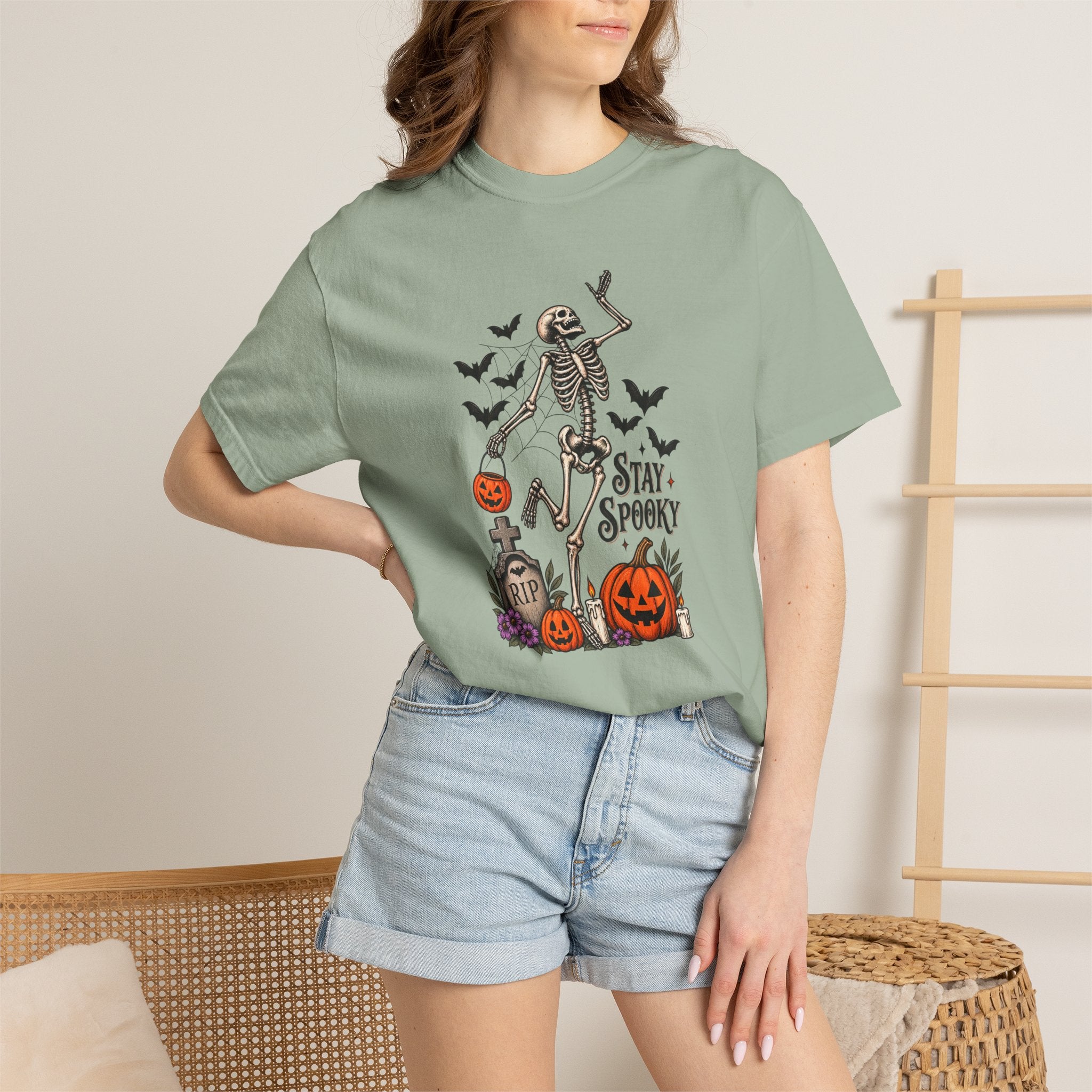 Halloween Skeleton 'Stay Spooky' T-Shirt