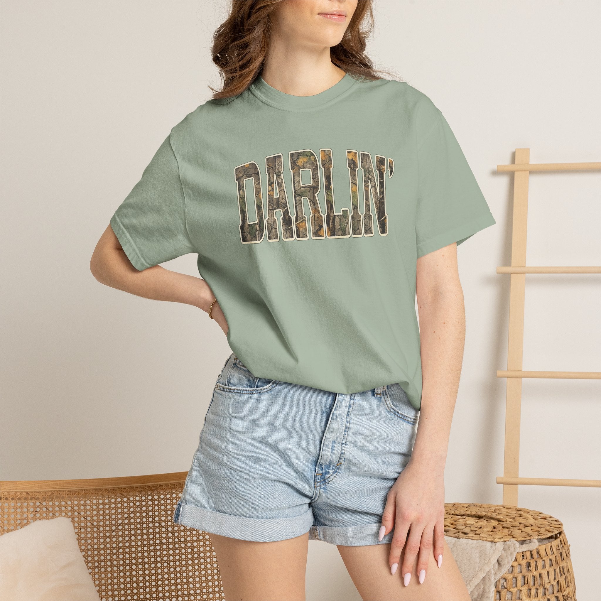 Darlin' Camo Lettering T-Shirt