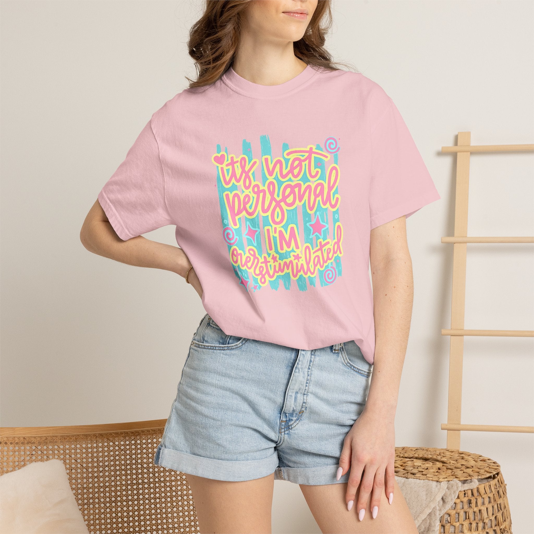 It’s Not Personal I’m Overstimulated T-Shirt — Pastel Tee