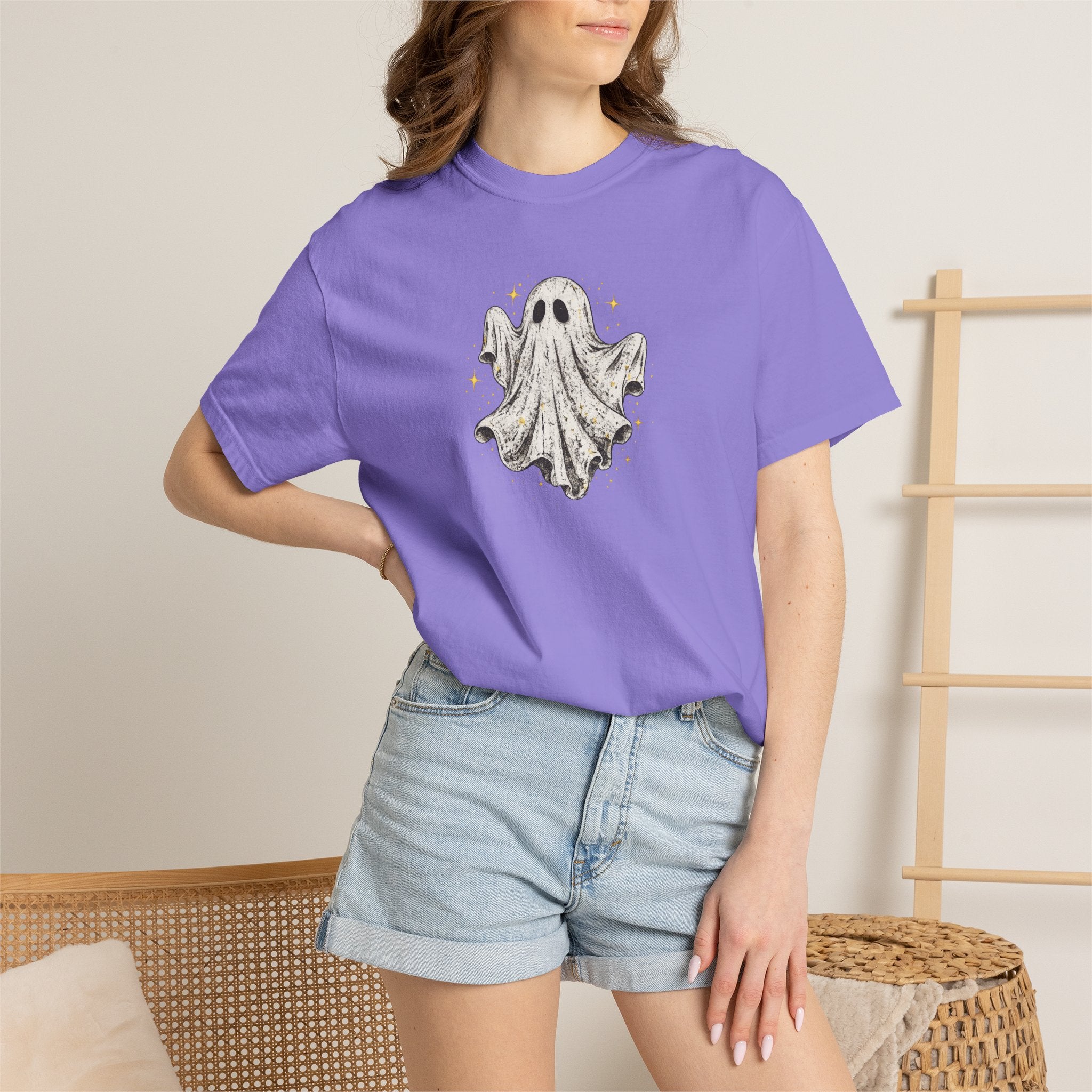 Ghost Illustration T-Shirt — Cute Vintage Halloween Tee