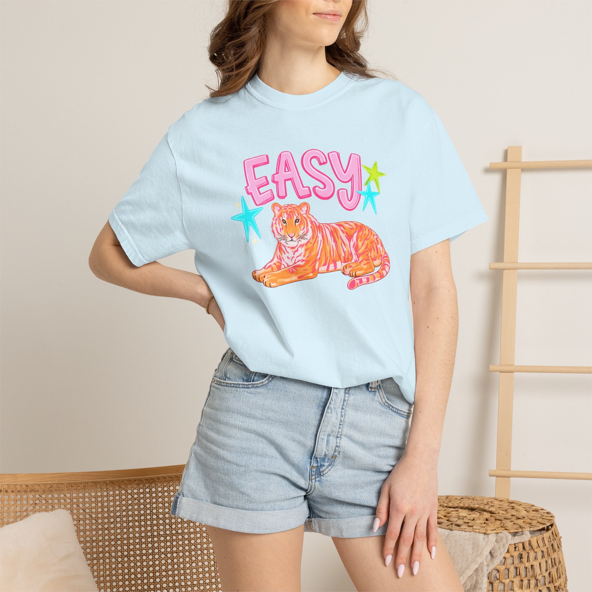 Easy Tiger T-Shirt — Retro Pink Tiger Graphic Tee