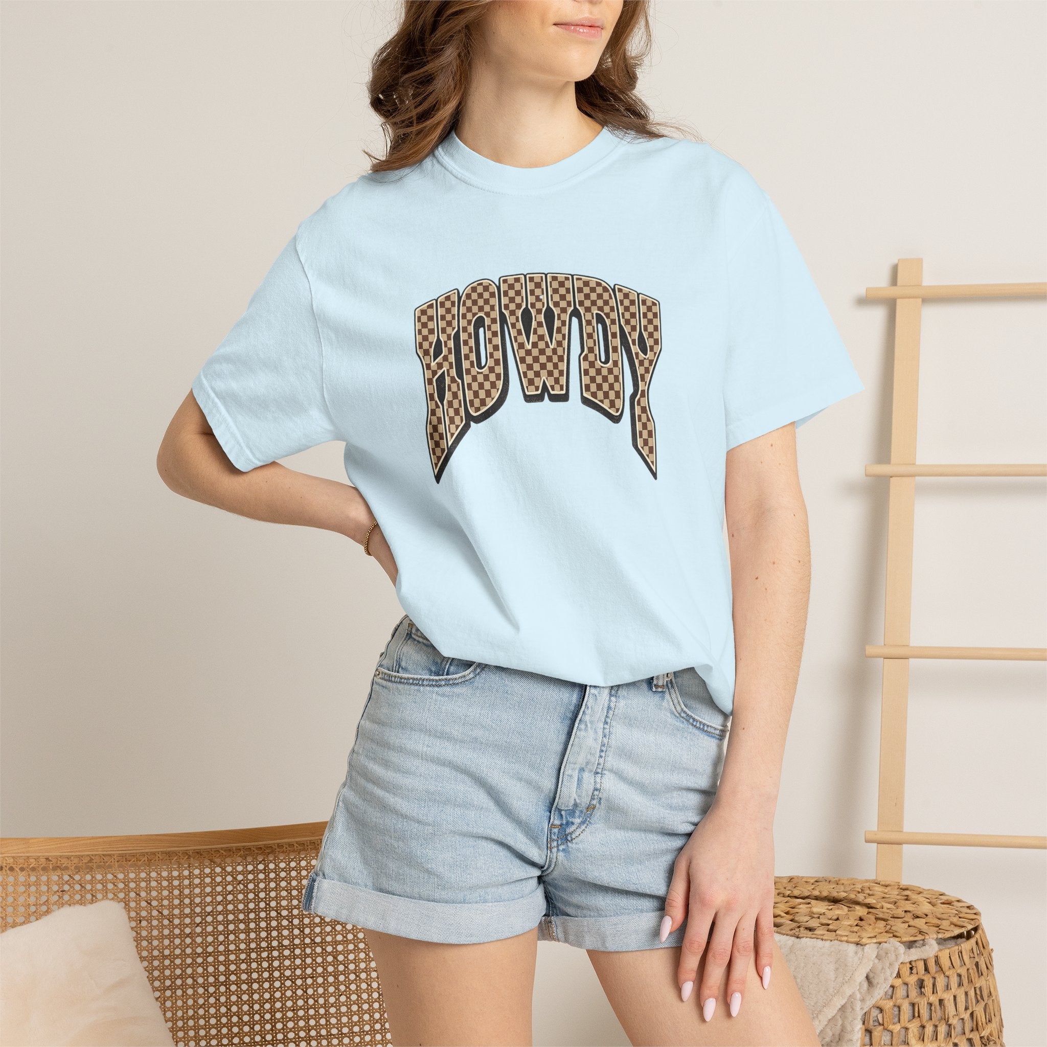 Howdy Checkerboard Graphic T-Shirt