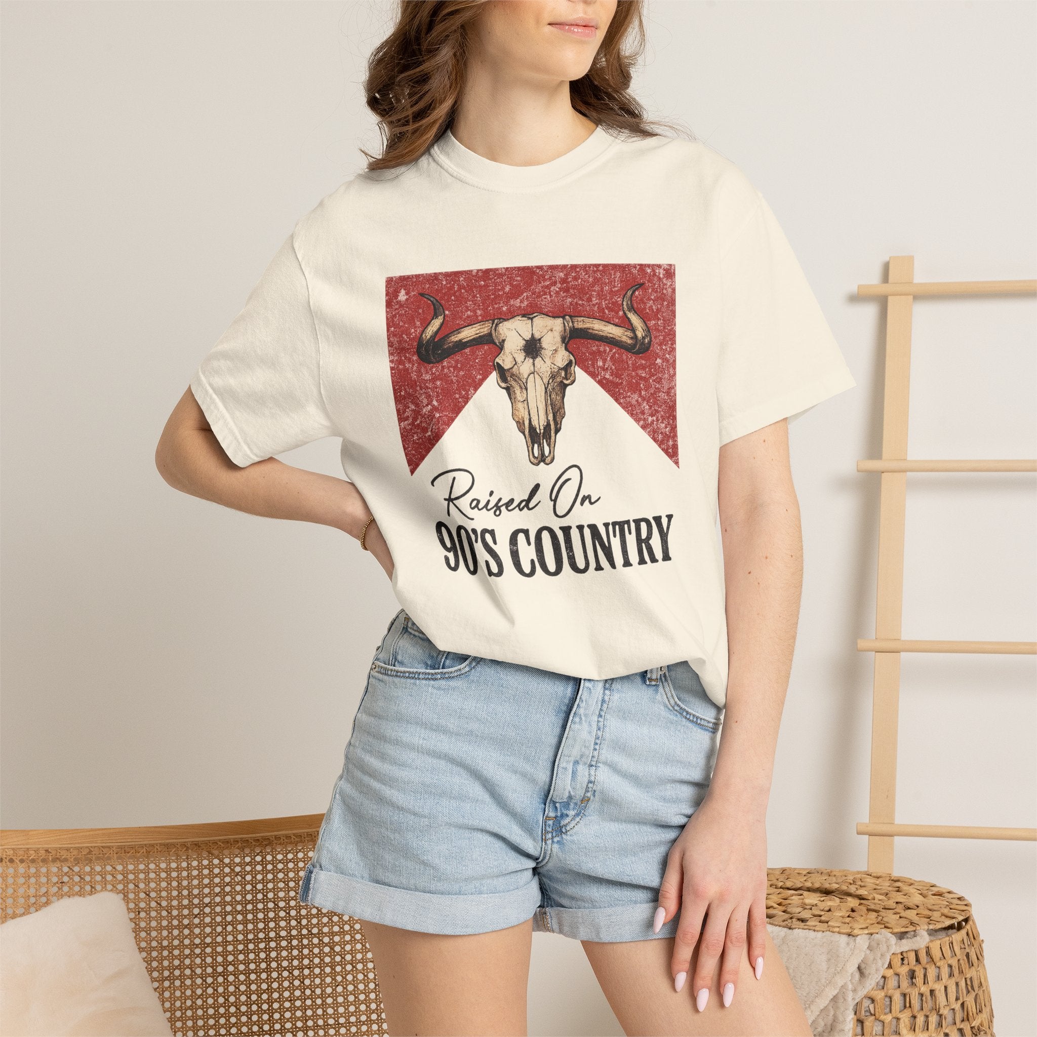 Raised On 90's Country T-Shirt — Vintage Longhorn Country Music Tee