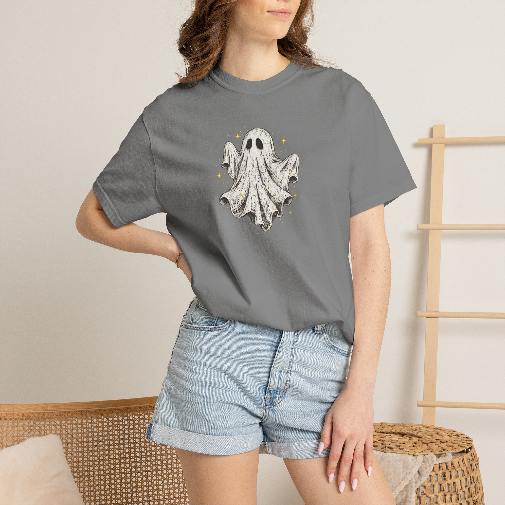 Ghost Illustration T-Shirt — Cute Vintage Halloween Tee