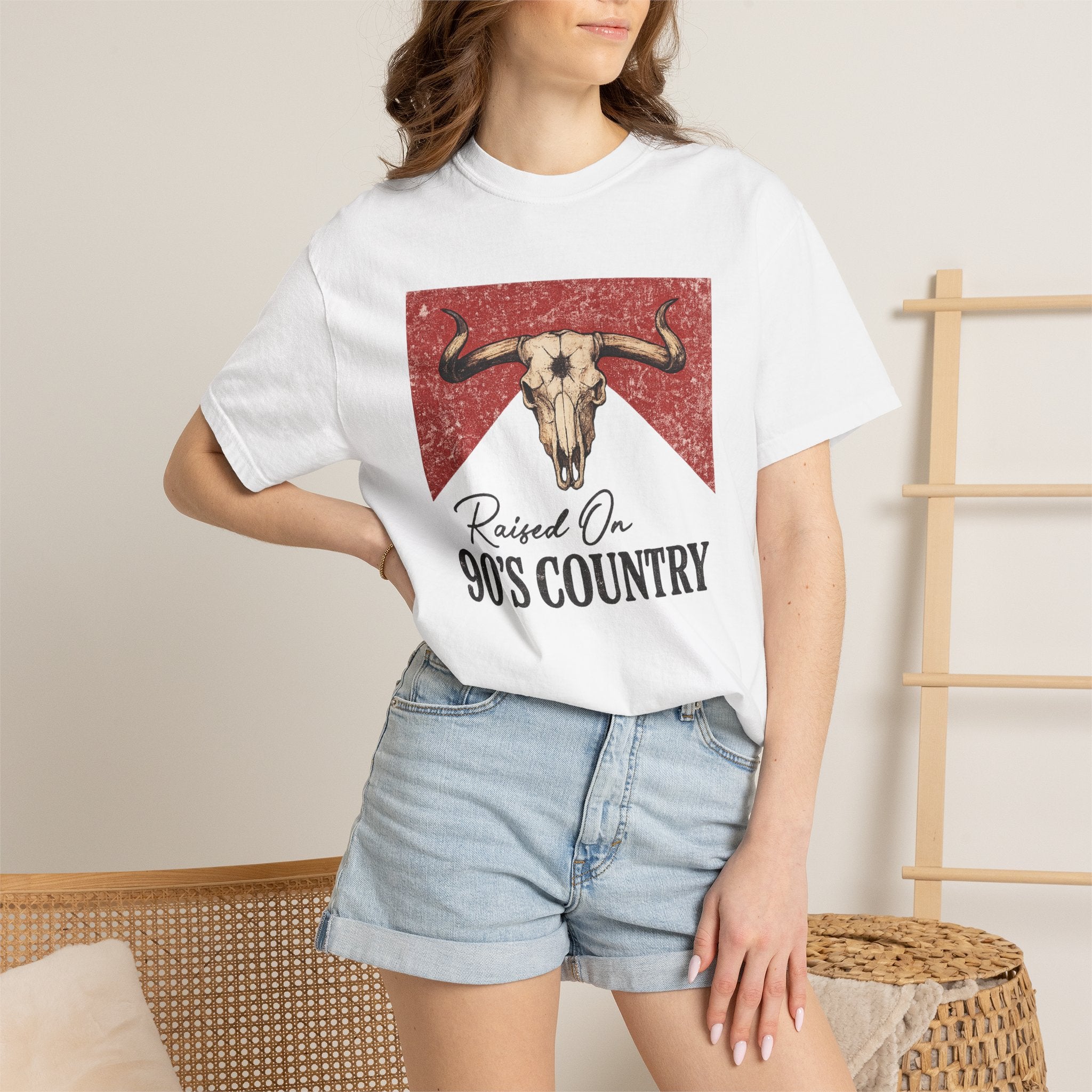 Raised On 90's Country T-Shirt — Vintage Longhorn Country Music Tee