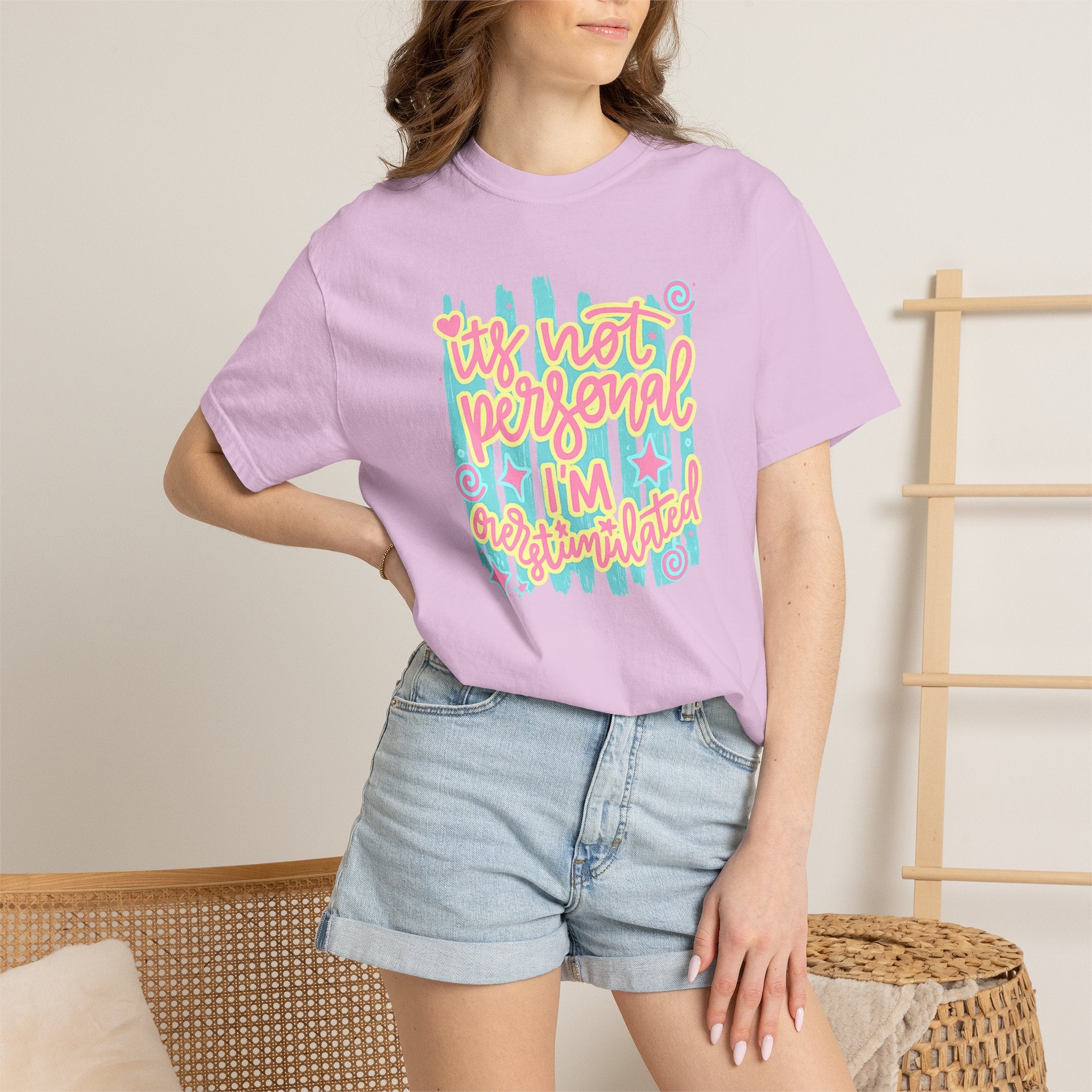 It’s Not Personal I’m Overstimulated T-Shirt — Pastel Tee