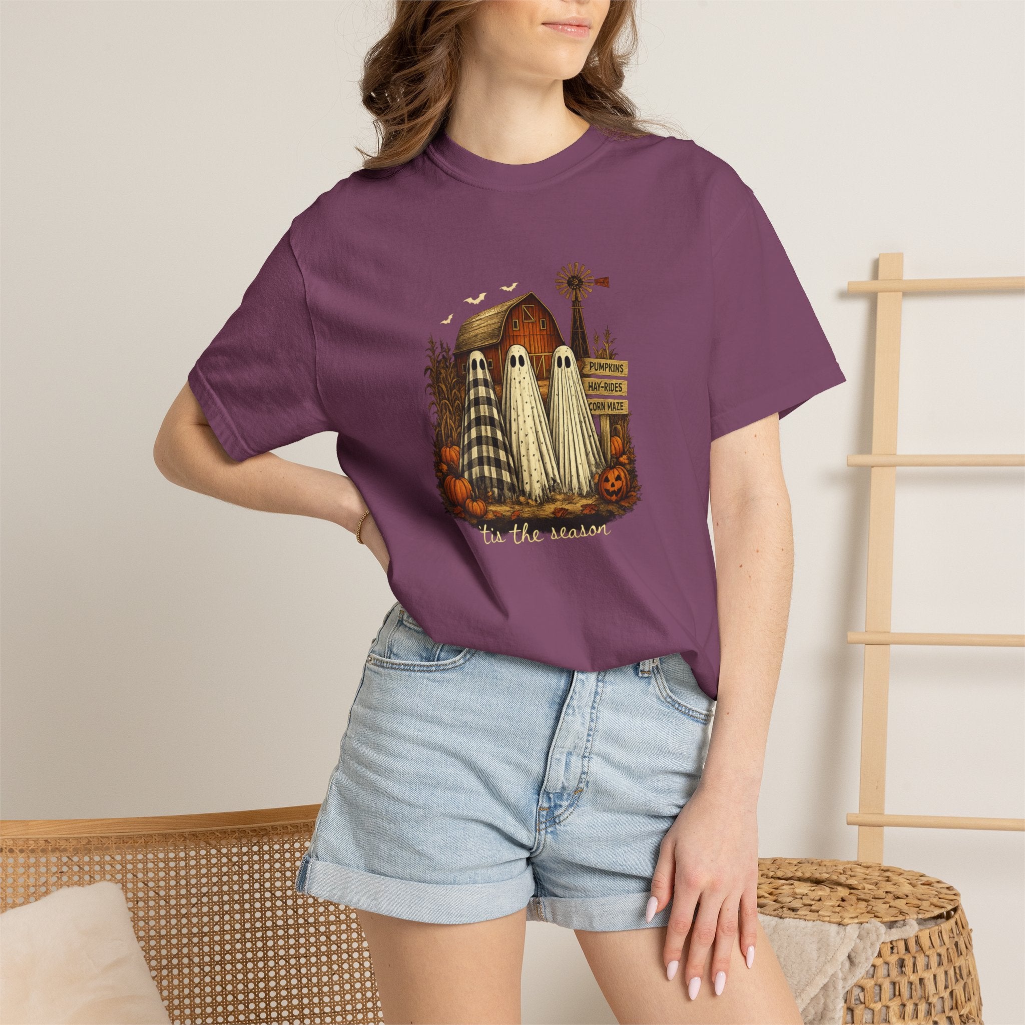 Halloween Ghost Trio Graphic T-Shirt — 'Tis the Season Fall Tee