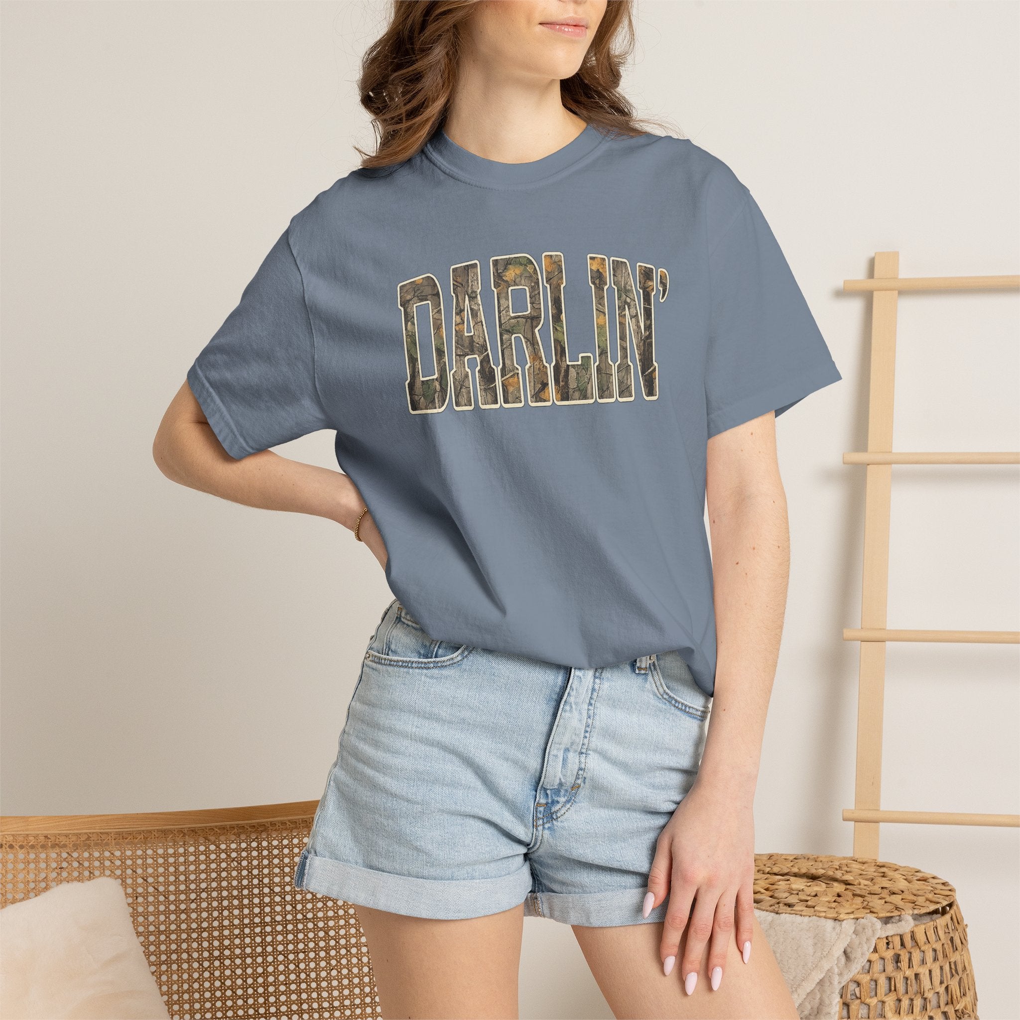 Darlin' Camo Lettering T-Shirt