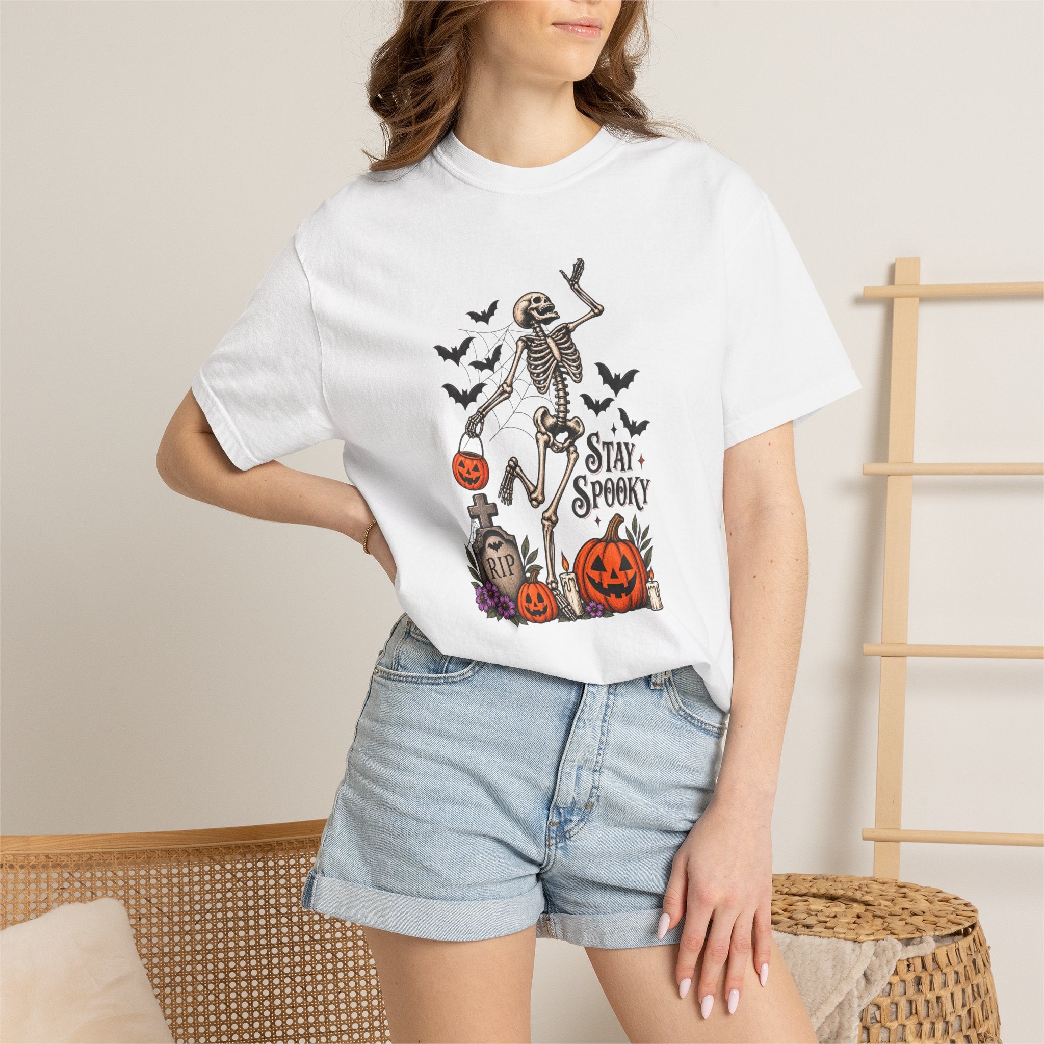 Halloween Skeleton 'Stay Spooky' T-Shirt
