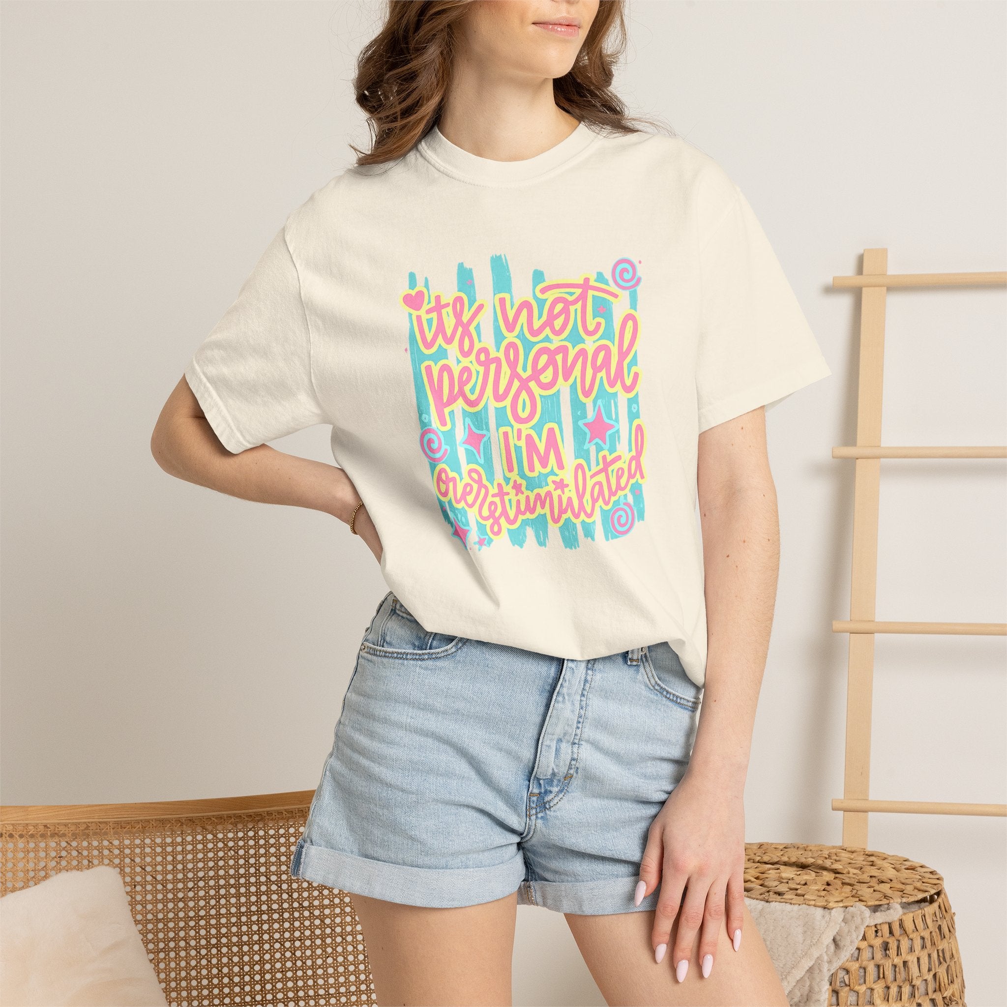 It’s Not Personal I’m Overstimulated T-Shirt — Pastel Tee