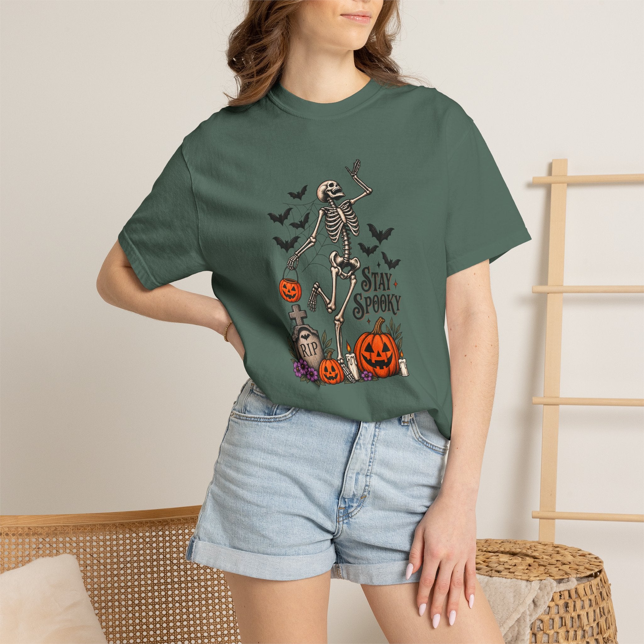 Halloween Skeleton 'Stay Spooky' T-Shirt