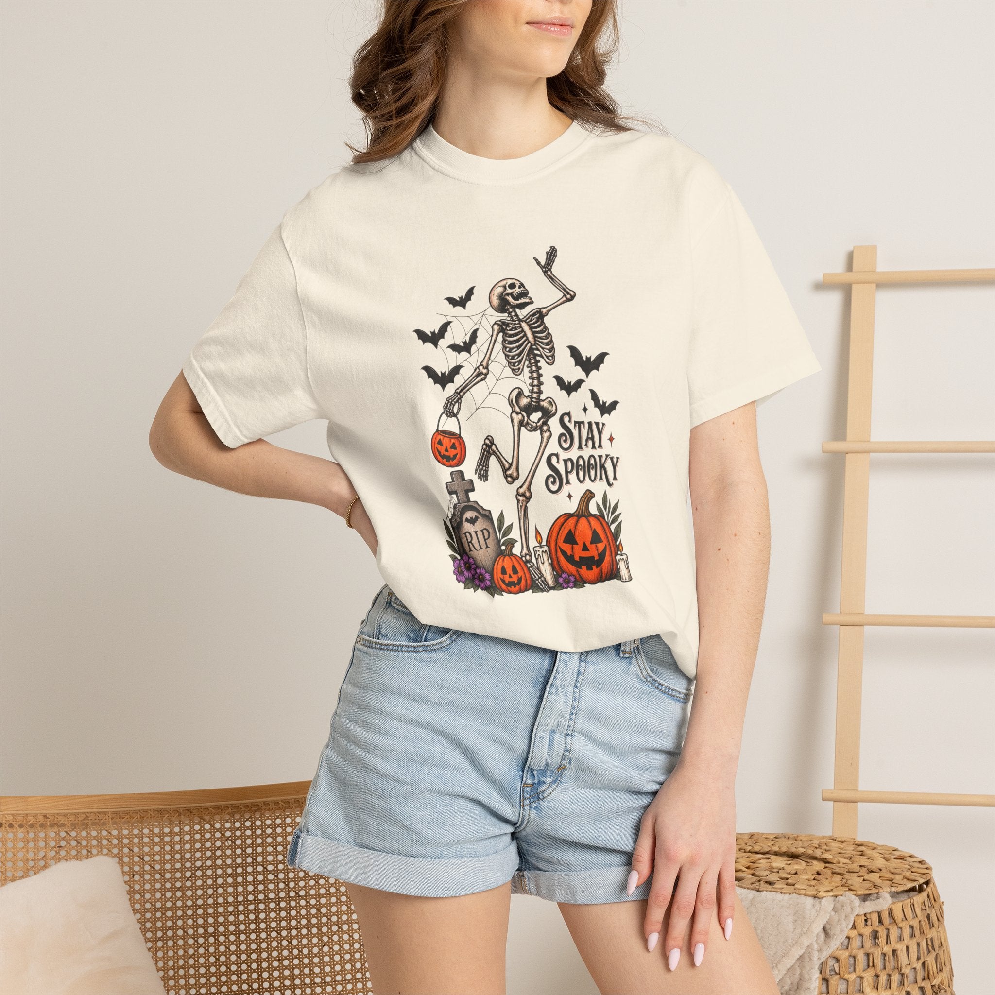 Halloween Skeleton 'Stay Spooky' T-Shirt