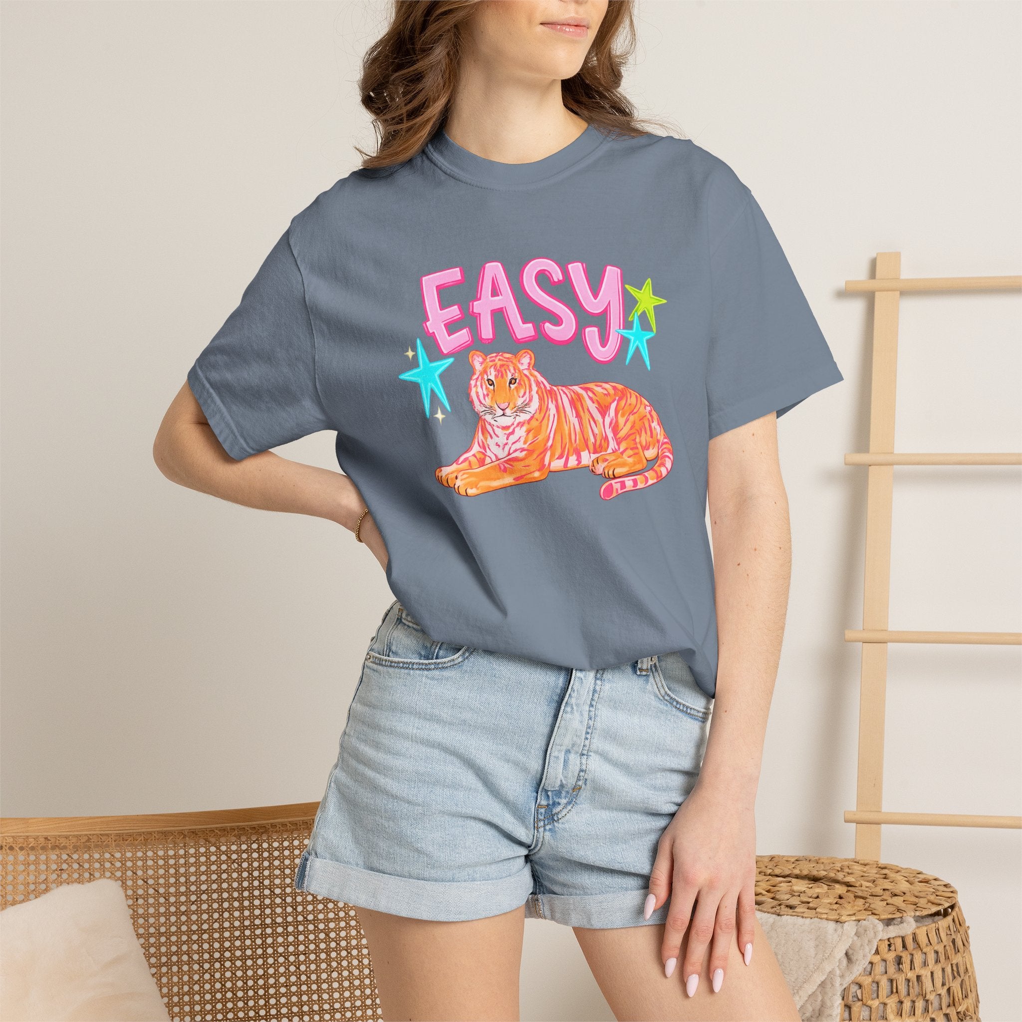 Easy Tiger T-Shirt — Retro Pink Tiger Graphic Tee