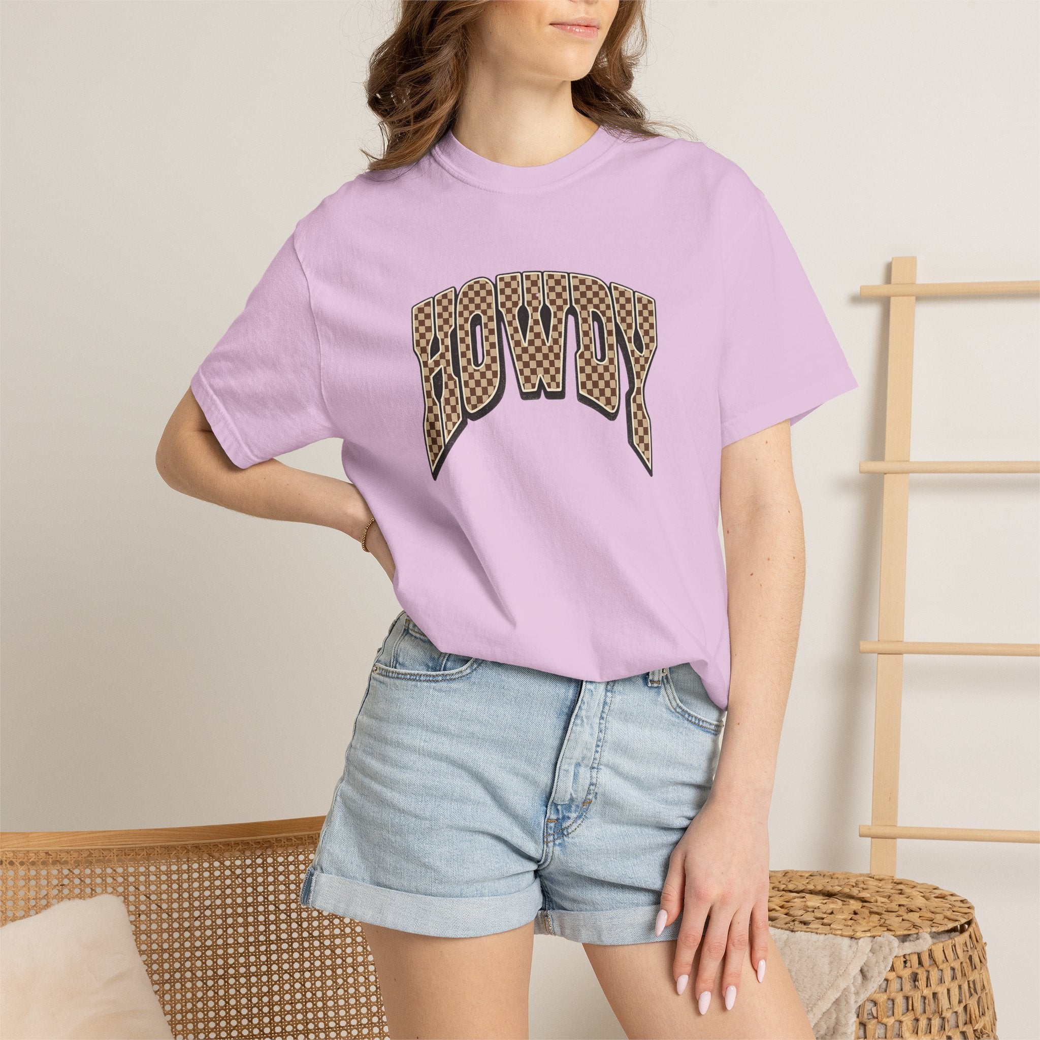 Howdy Checkerboard Graphic T-Shirt