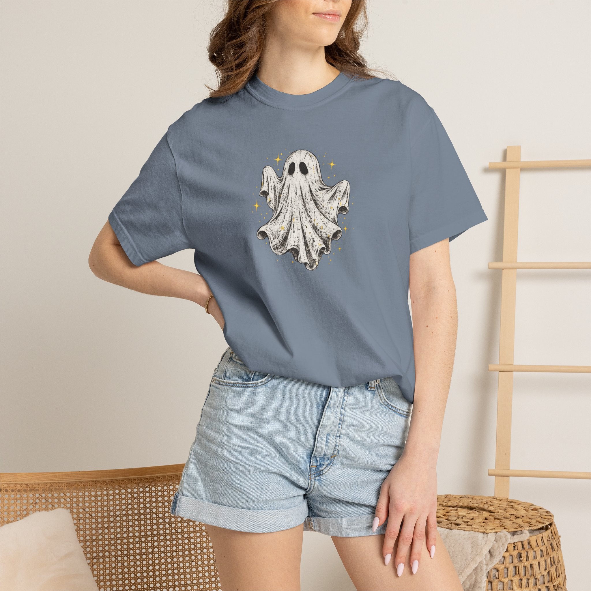 Ghost Illustration T-Shirt — Cute Vintage Halloween Tee