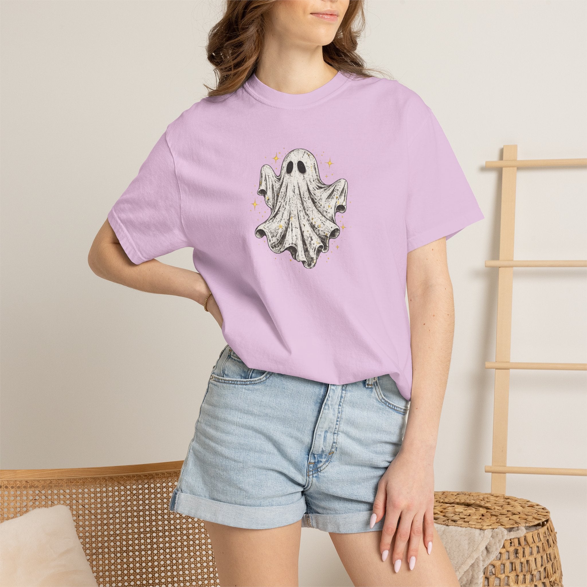 Ghost Illustration T-Shirt — Cute Vintage Halloween Tee