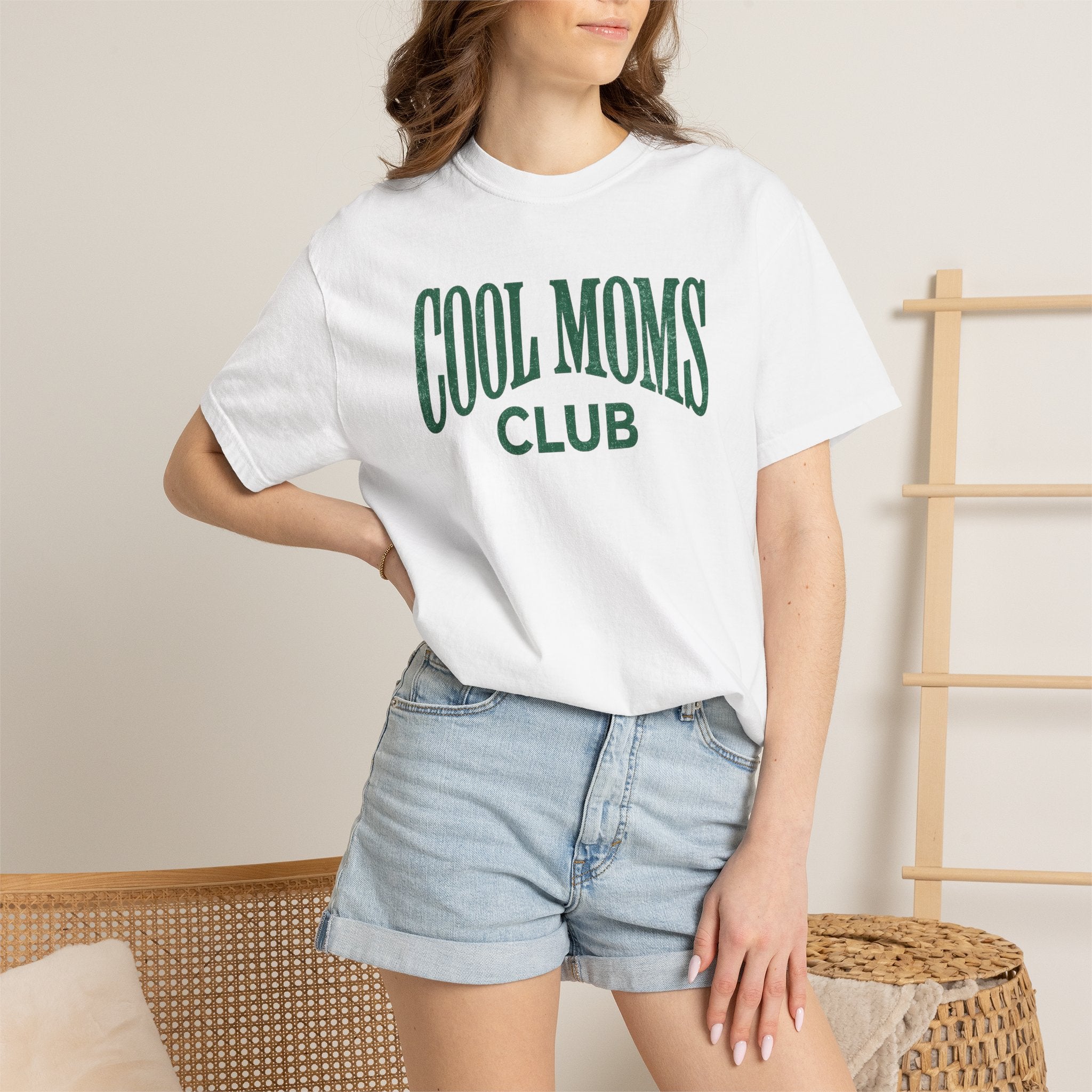 Cool Moms Club T-Shirt — Vintage Collegiate Mom Tee