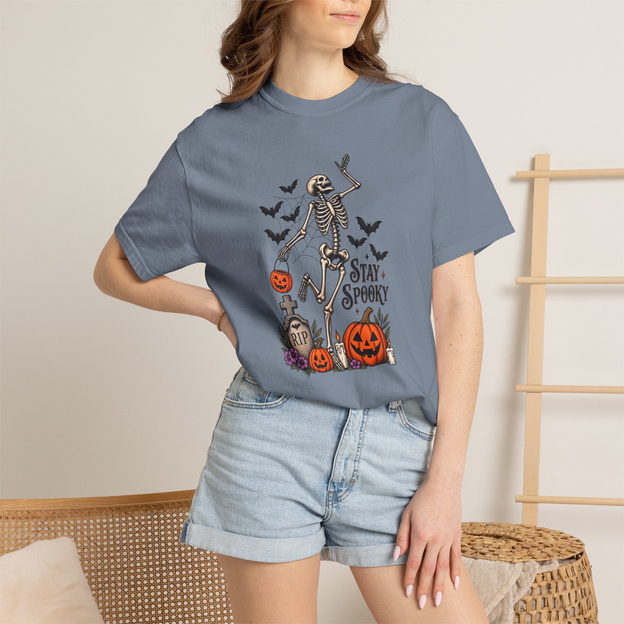 Halloween Skeleton 'Stay Spooky' T-Shirt
