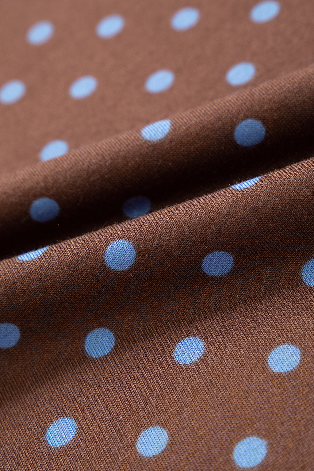 Blue Polka Dot Drawstring Wide Leg Long Sleeve Top Pant Set