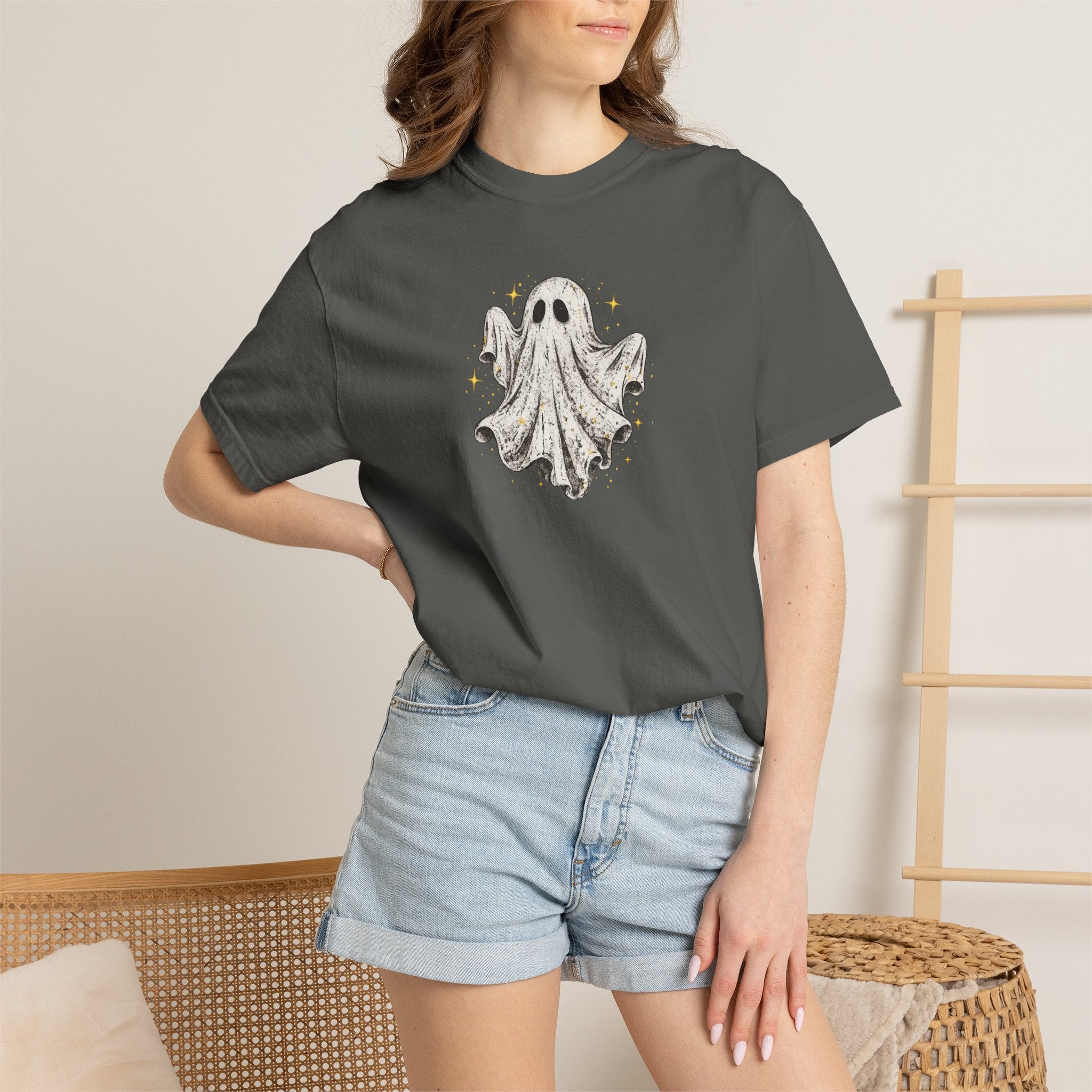 Ghost Illustration T-Shirt — Cute Vintage Halloween Tee