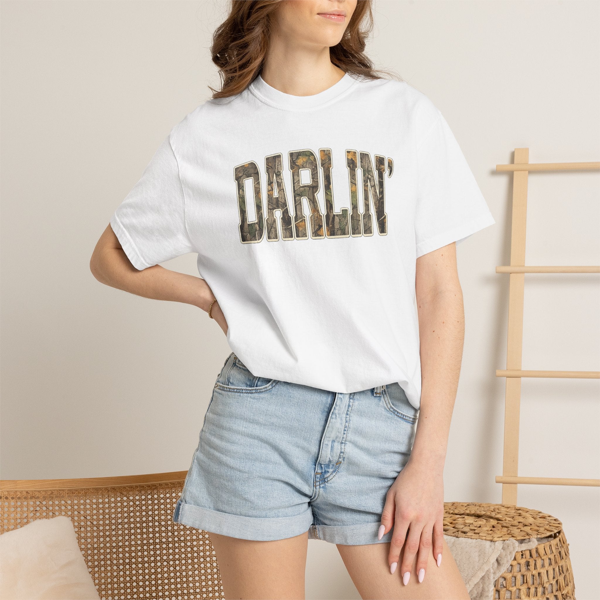 Darlin' Camo Lettering T-Shirt