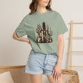 Cactus Desert Art T-Shirt — Southwestern Checkerboard Succulents Tee