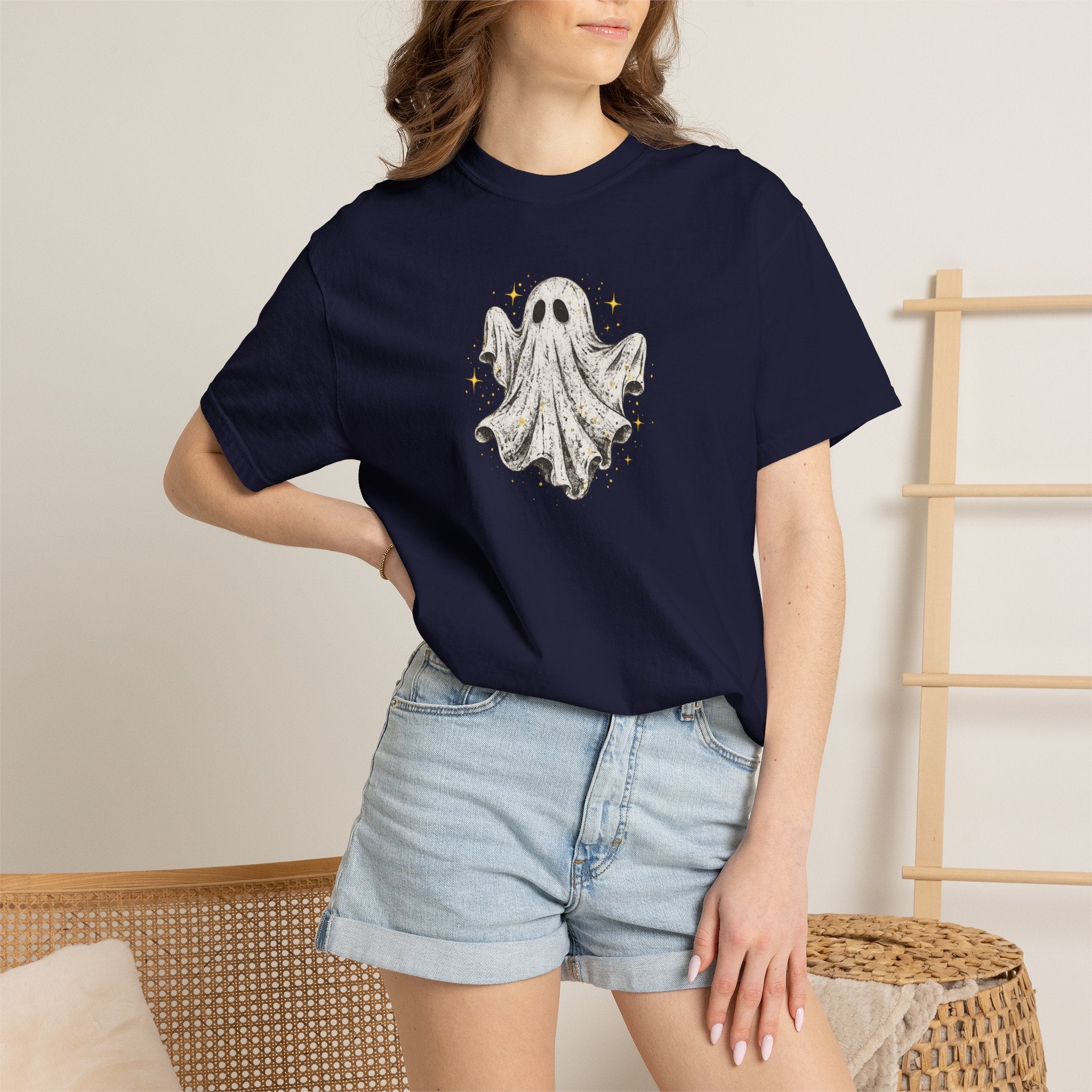 Ghost Illustration T-Shirt — Cute Vintage Halloween Tee