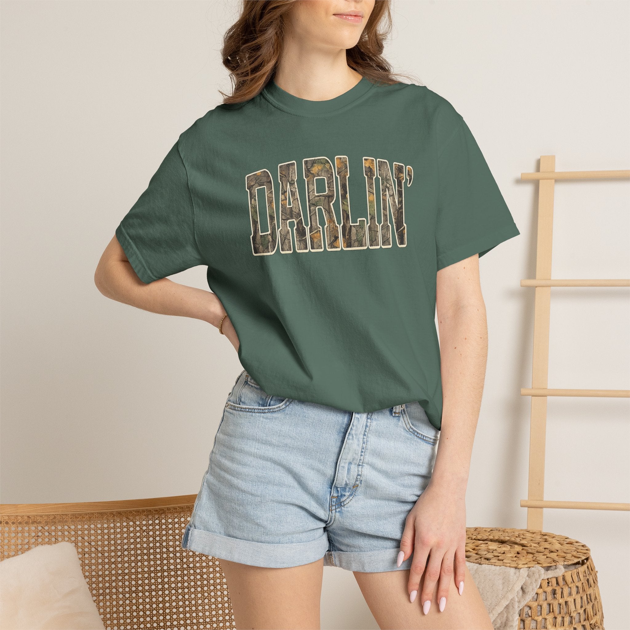 Darlin' Camo Lettering T-Shirt